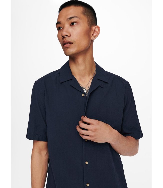 Only & Sons ONSSTEVE LIFE SS SEERSUCKER REG SHIRT