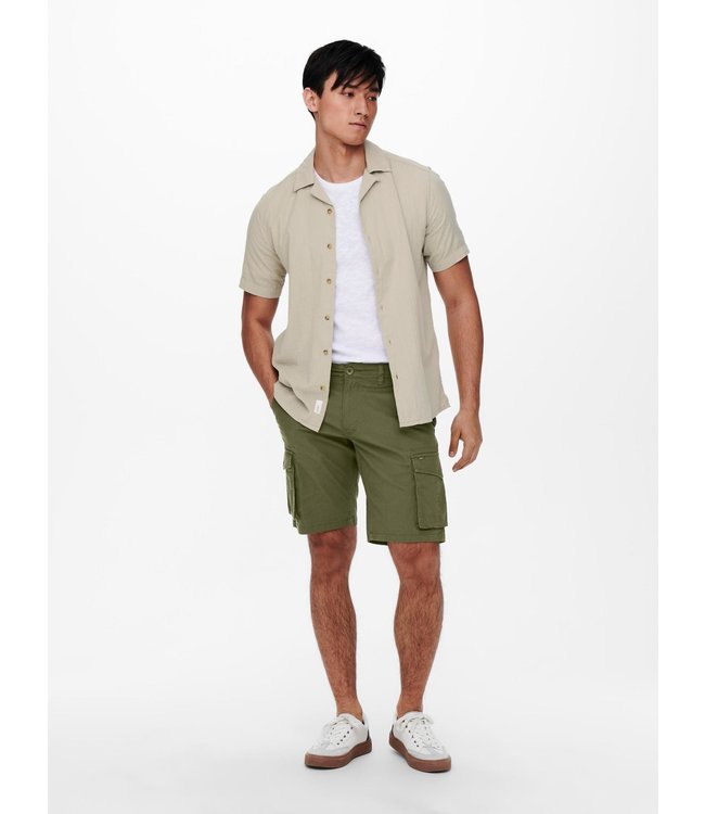 Only & Sons ONSSTEVE LIFE SS SEERSUCKER REG SHIRT