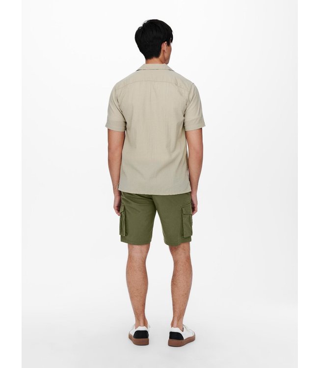 Only & Sons ONSSTEVE LIFE SS SEERSUCKER REG SHIRT