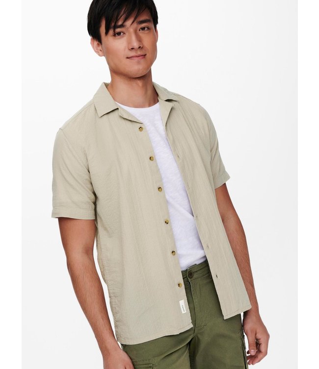 Only & Sons ONSSTEVE LIFE SS SEERSUCKER REG SHIRT