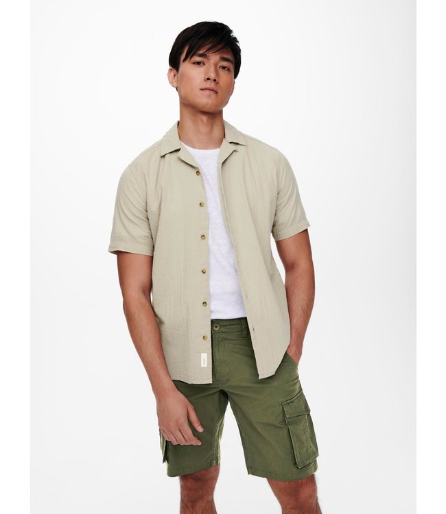 Only & Sons ONSSTEVE LIFE SS SEERSUCKER REG SHIRT