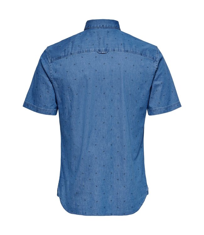 Only & Sons ONSTROY LIFE SS DITSY CHAMBRAY SHIRT