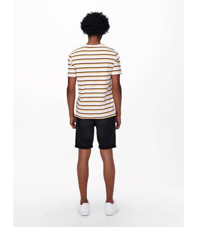 Only & Sons ONSTOMAS LIFE STRIPE SLIM SS NF 9656