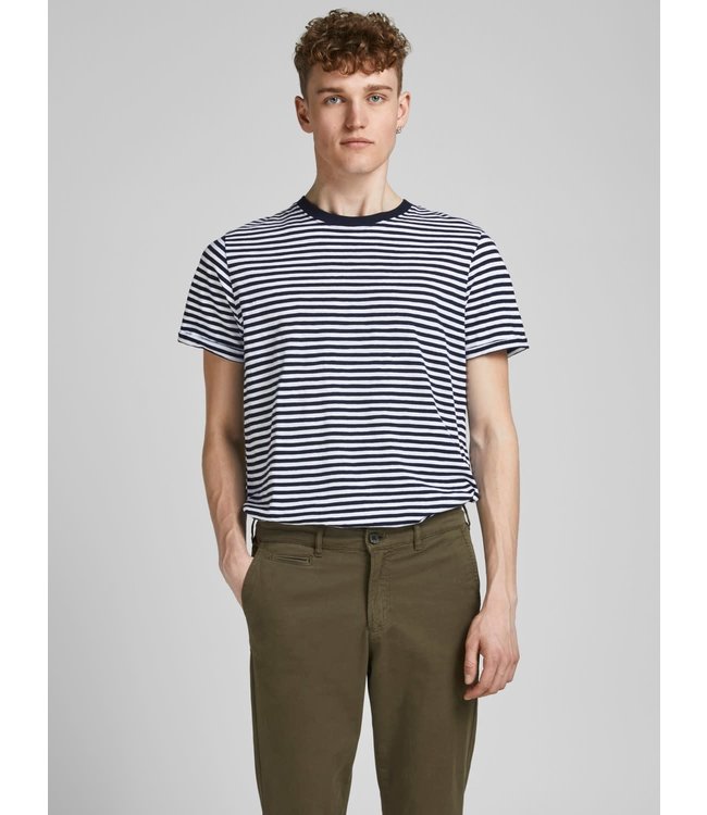 Jack & Jones JPRBLABEACH SS TEE STRIPE