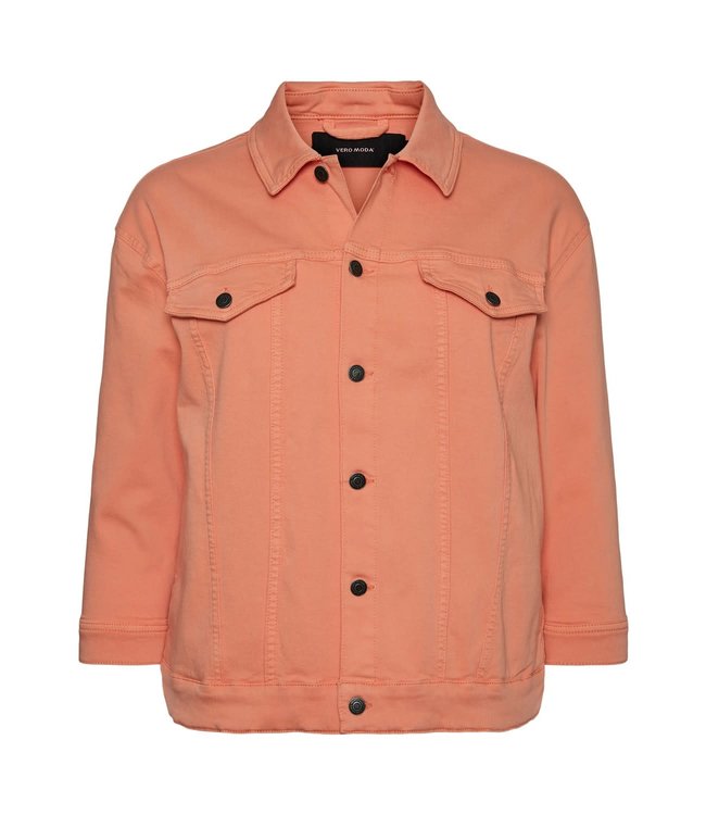 VERO MODA CURVE VMBIBBI LONG DENIM JACKET - K CURVE GA