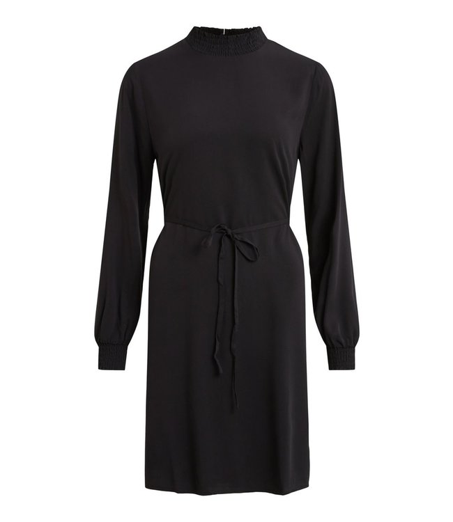 VILA VIVANIA SMOCK L/S DRESS/SU BLACK