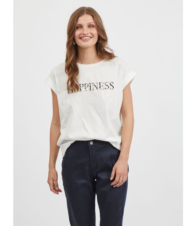VILA VIHAPPI O-NECK S/S FRONT PRINT T-SHIRT