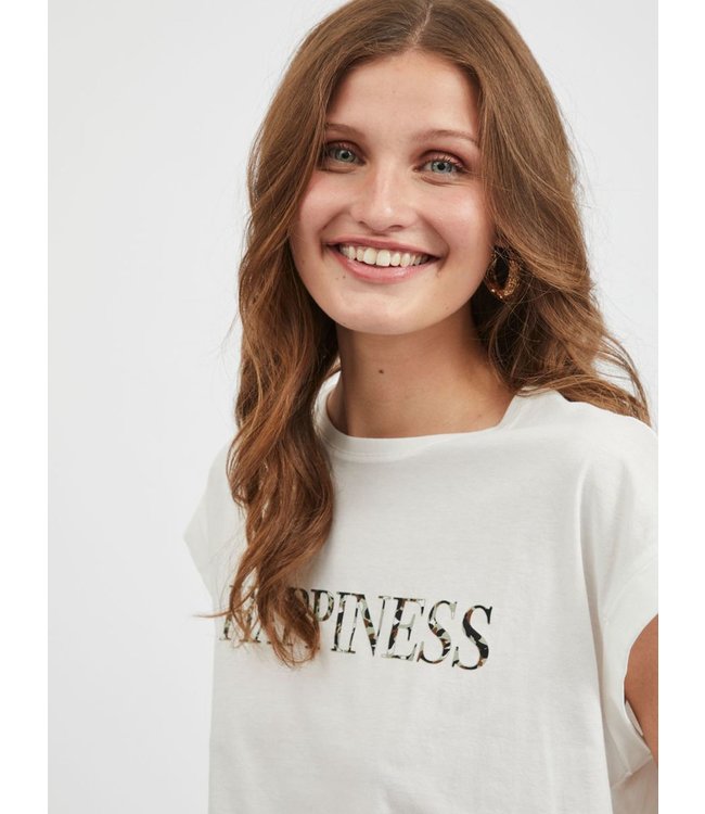 VILA VIHAPPI O-NECK S/S FRONT PRINT T-SHIRT