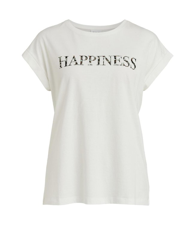 VILA VIHAPPI O-NECK S/S FRONT PRINT T-SHIRT