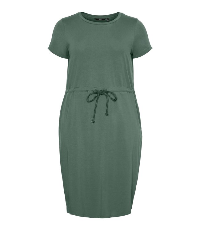 VERO MODA CURVE VMCOT SS BELOW KNEE DRESS - S CURVE