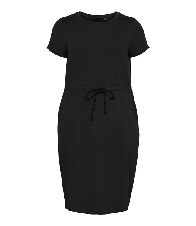 VERO MODA CURVE VMCOT SS BELOW KNEE DRESS - S CURVE