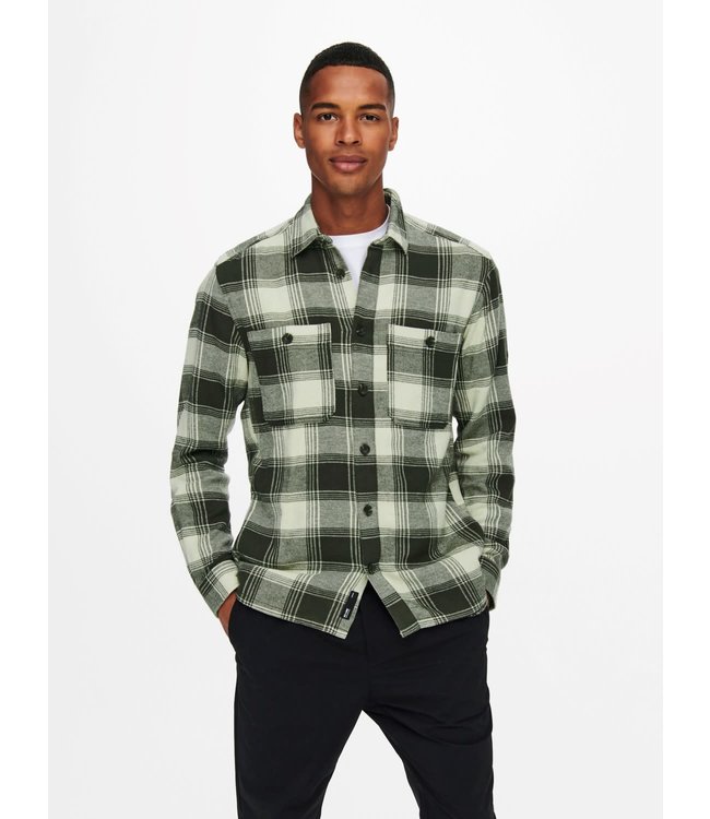 Only & Sons ONSNADAL LIFE LS REG FLANNEL CHECK SHIRT