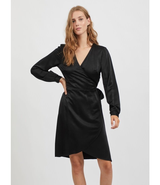 VILA VIKALLI SATIN L/S DRESS/SU