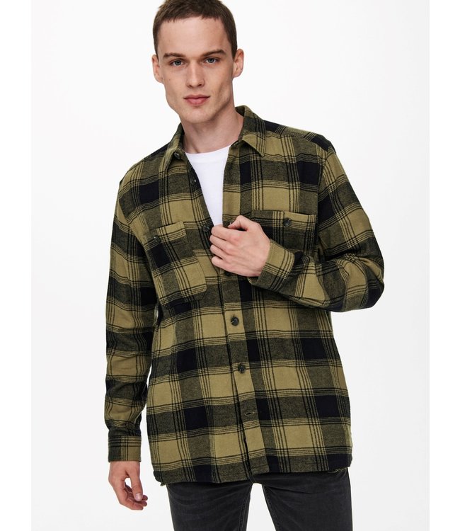 Only & Sons ONSNADAL LIFE LS REG FLANNEL CHECK SHIRT