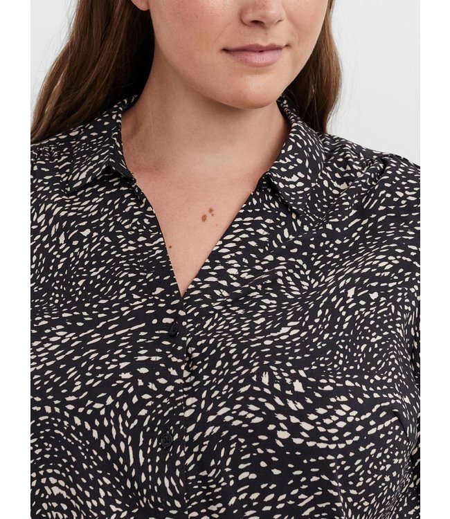 VERO MODA CURVE VMBACA LS SHIRT - K CURVE