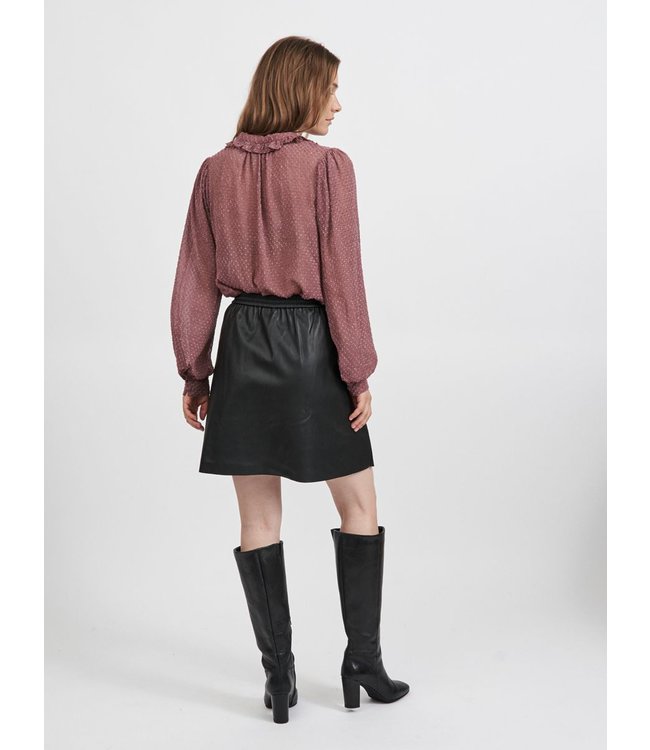 VILA VIPEN COATED RW SKATER SKIRT