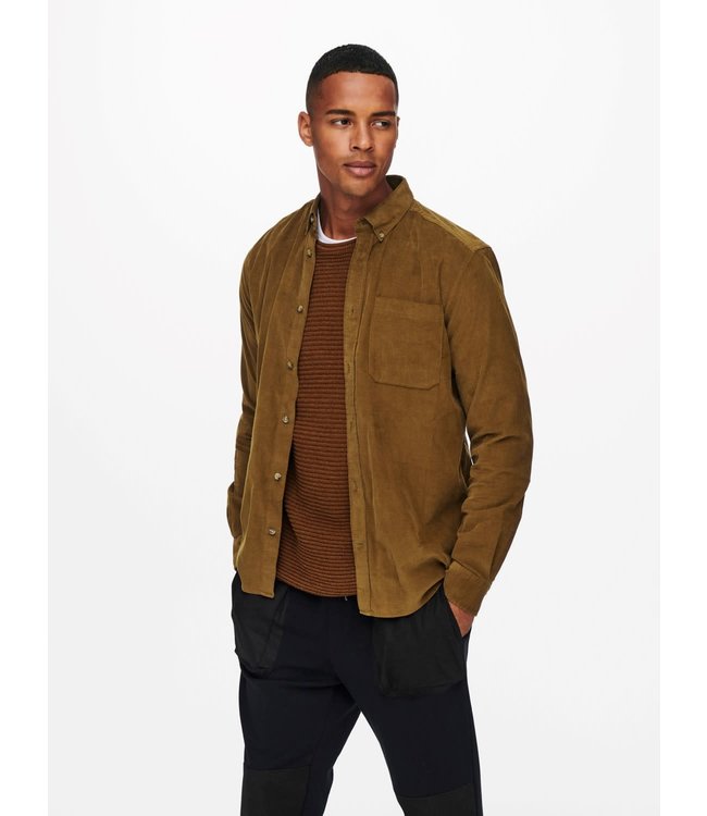 Only & Sons ONSNIGEL LIFE LS ORGANIC REG CORD SHIRT