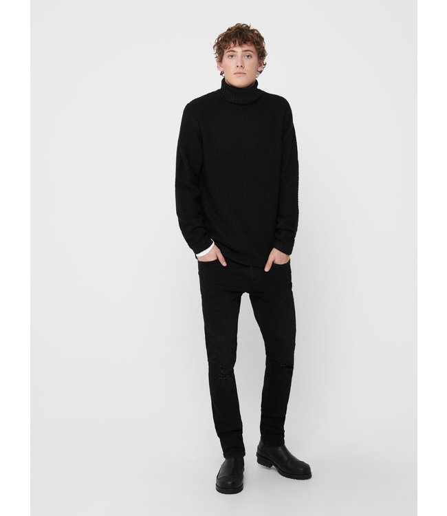 Only & Sons ONSLOCCER 3 STRUC HIGH NECK KNIT
