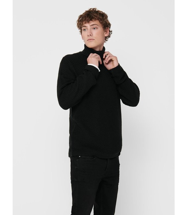 Only & Sons ONSLOCCER 3 STRUC HIGH NECK KNIT