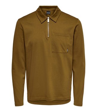 Only & Sons ONSVOLKER LIFE REG POCKET 1/4 ZIP LS TEE