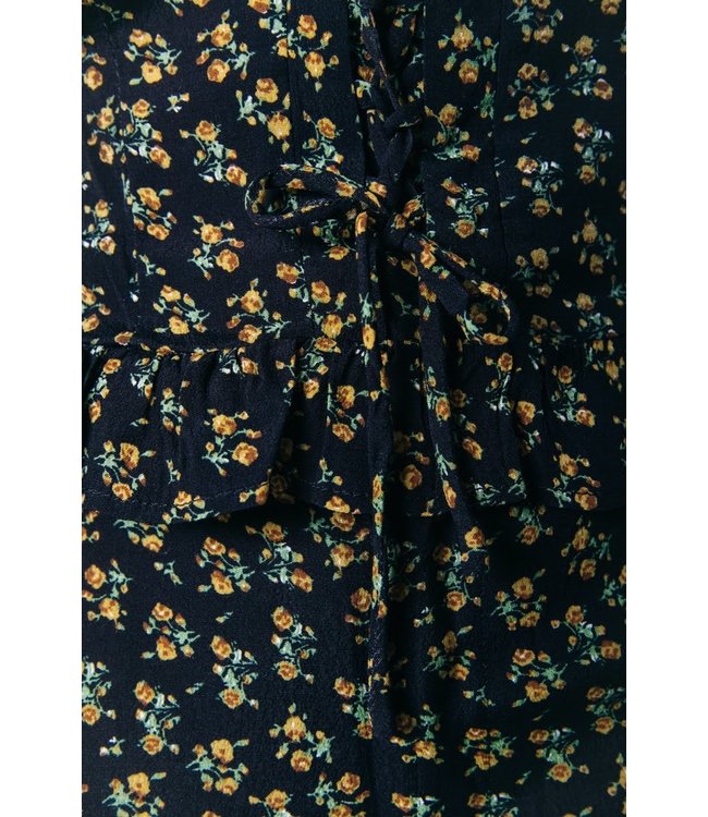 Colourful Rebel Diana Small Flower High Rise Straight Pants