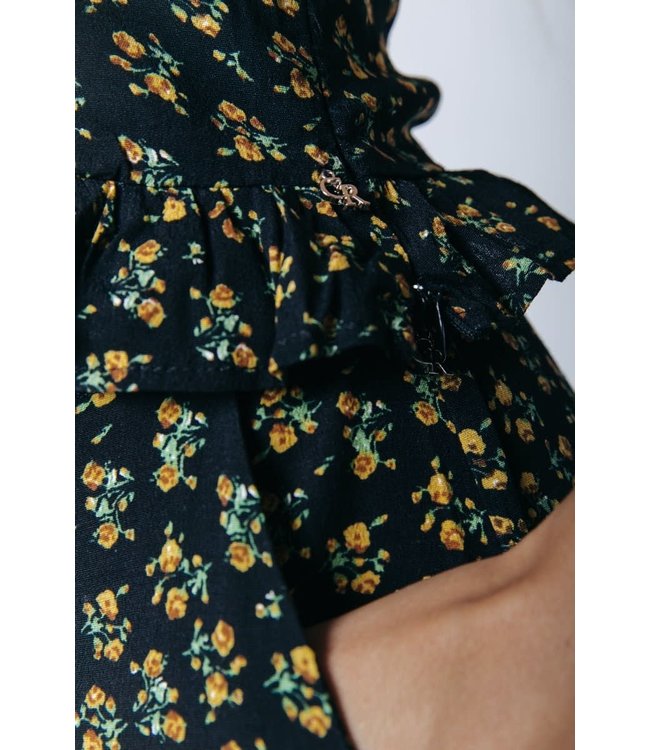 Colourful Rebel Diana Small Flower High Rise Straight Pants