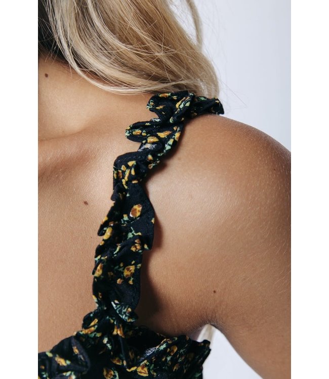 Colourful Rebel Diana Small Flower High Rise Straight Pants