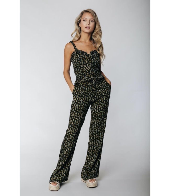 Colourful Rebel Diana Small Flower High Rise Straight Pants