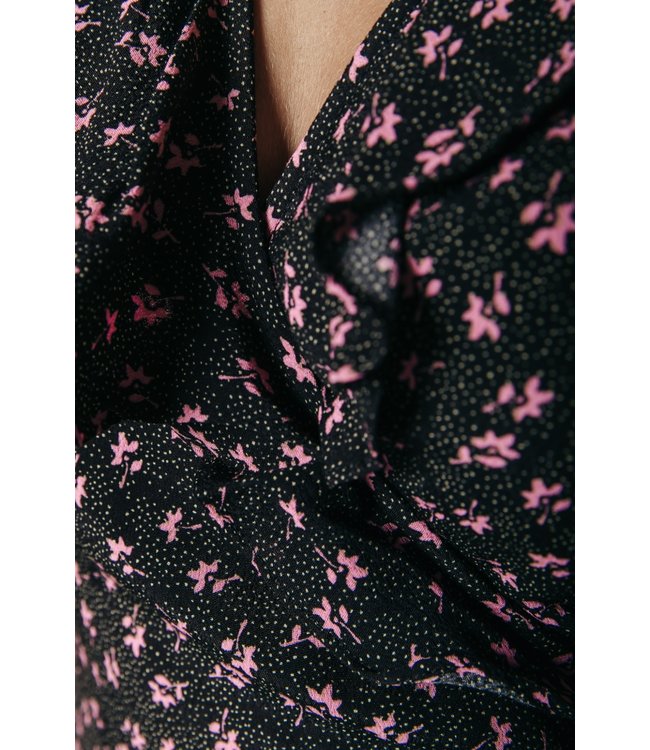 Colourful Rebel Telsi Ditzy Flower Mini Ruffle Wrap Dress