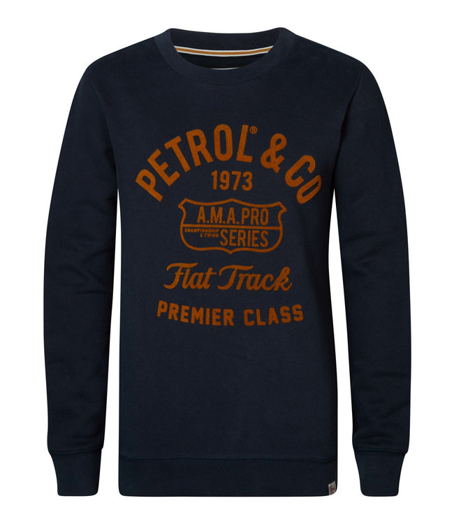 Petrol Boys Sweater Round Neck Print