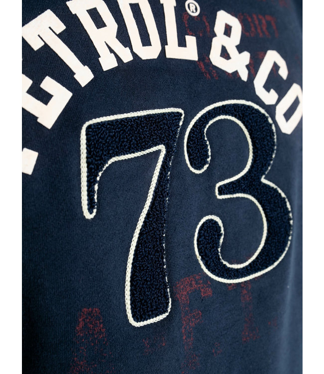 Petrol Men Sweater Round Neck Print