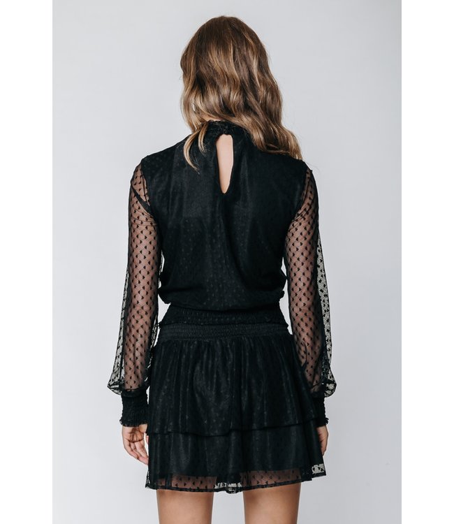 Colourful Rebel Noela Heart Mesh Mini Layer Skirt