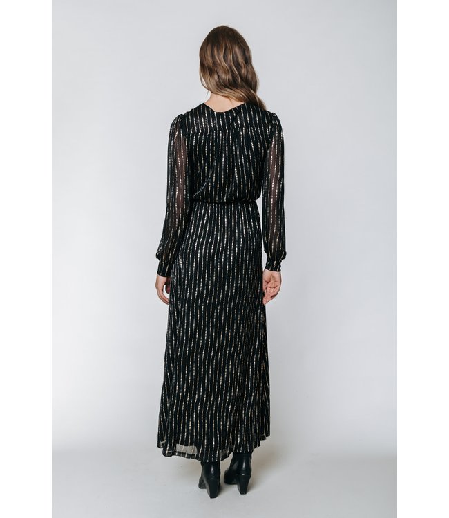 Colourful Rebel Lola Triangle Foil Longsleeve Maxi Wrap Dress