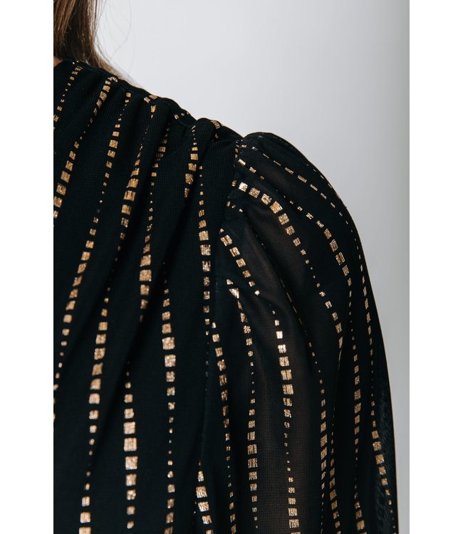 Colourful Rebel Lola Triangle Foil Longsleeve Maxi Wrap Dress