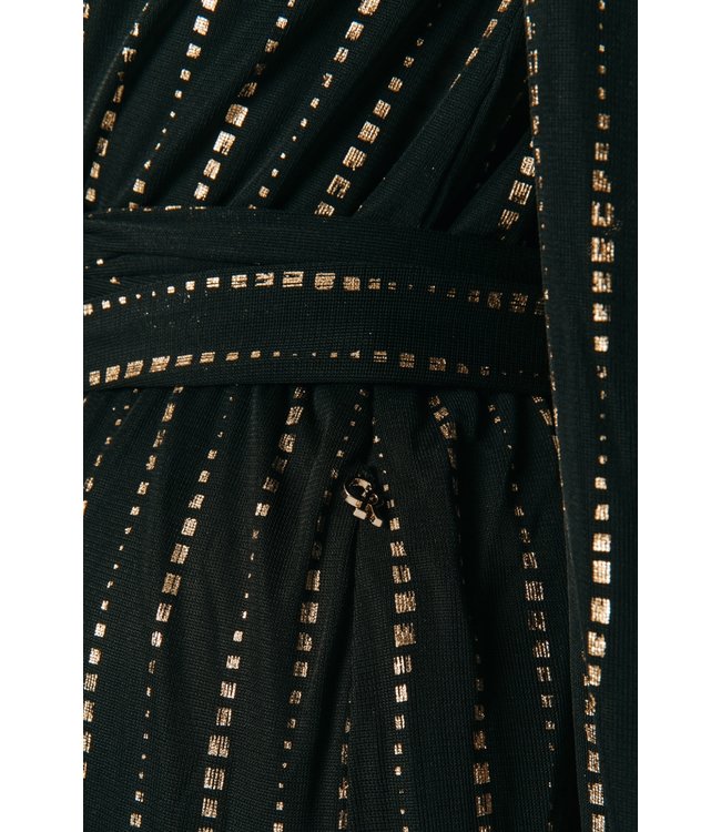 Colourful Rebel Lola Triangle Foil Longsleeve Maxi Wrap Dress