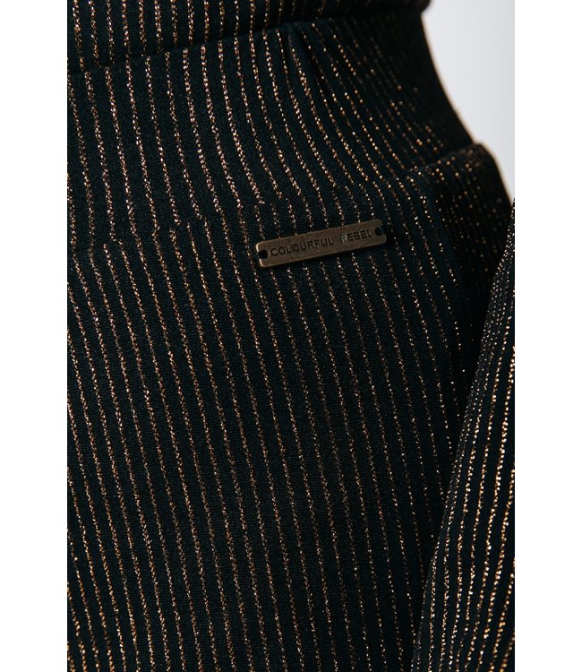 Colourful Rebel Jolie Metallic Stripe Flare Pants