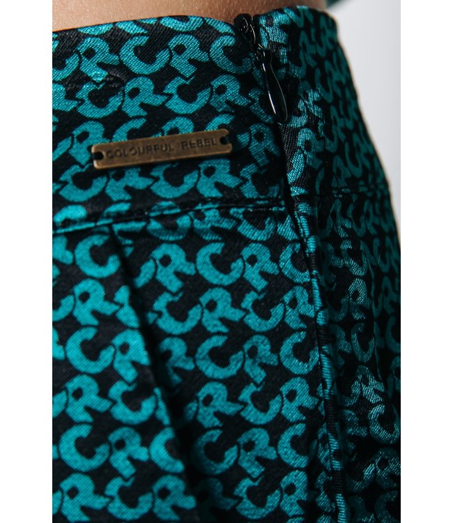 Colourful Rebel Jada Allover CR Satin Straight Pants