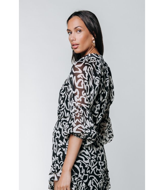 Colourful Rebel Suze Marker Ruffle Mini Dress