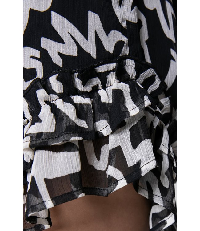 Colourful Rebel Suze Marker Ruffle Mini Dress