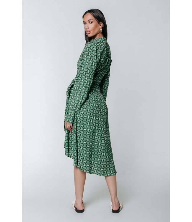 Colourful Rebel Lea Graphic Wrap Midi Dress