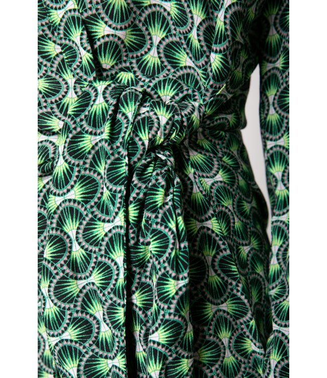 Colourful Rebel Lea Graphic Wrap Midi Dress