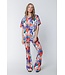 Colourful Rebel Big Flower Peached Flare Pants