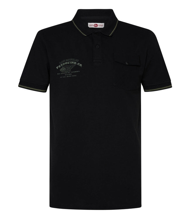 Petrol Men Polo With Pocket Short Sleeve