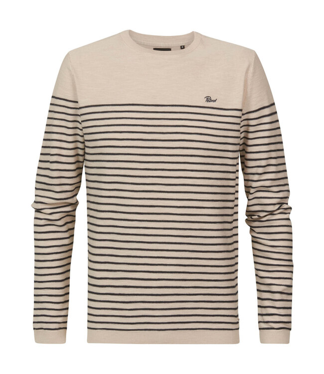 Petrol Men Knitwear Stripe Round Neck Basic