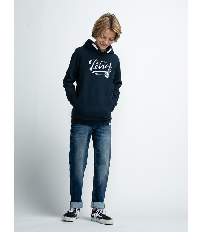 Petrol Boys Sweater Hooded With Print