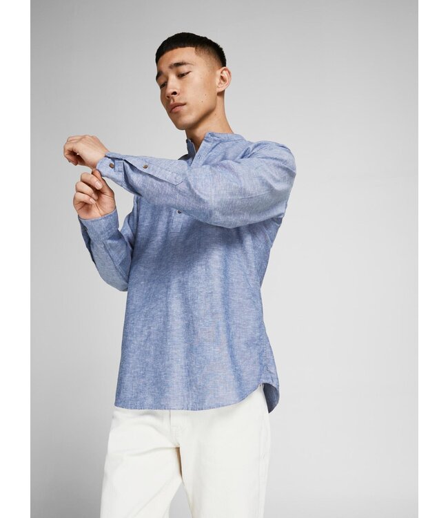 Jack & Jones Copy of ONSCAIDEN LIFE LS HALFPLACKET LINENSHIRT