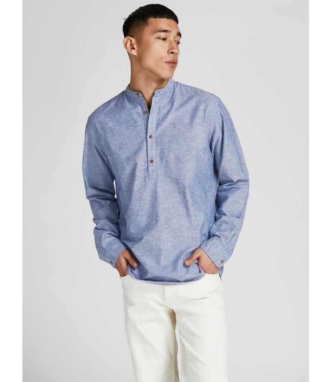 Jack & Jones Copy of ONSCAIDEN LIFE LS HALFPLACKET LINENSHIRT
