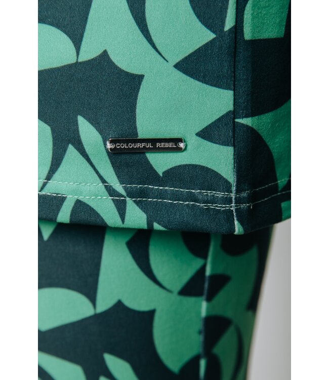 Colourful Rebel Swirl Peached Highneck Tee