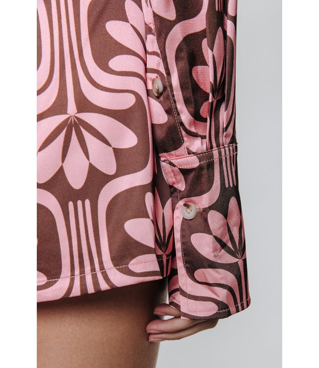 Colourful Rebel Kendall Retro Flower Satin Short