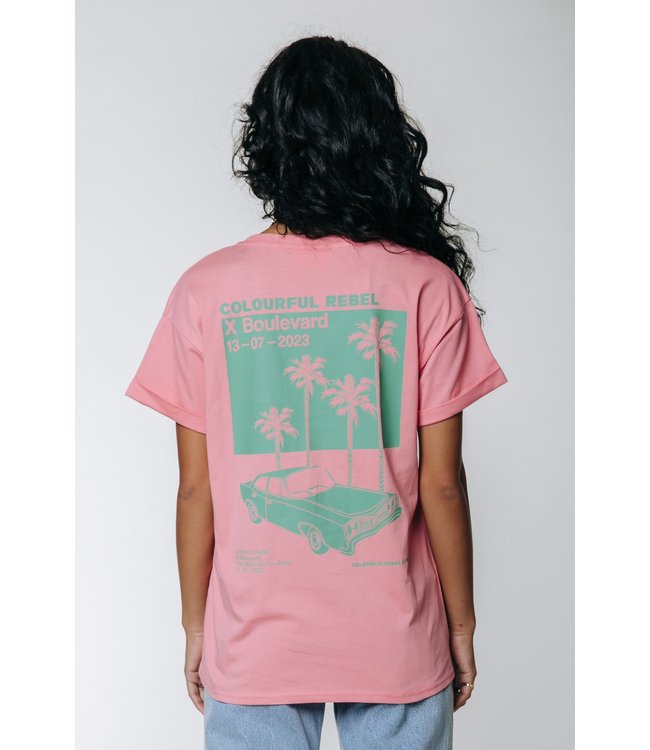 Colourful Rebel Boulevard Car Boxy Tee